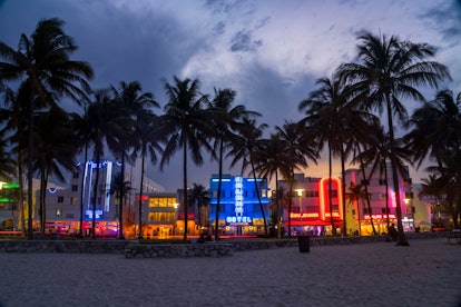 Art Deco District, Miami Beach is where to travel for a month alone, according to experts. 