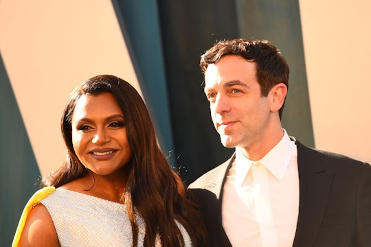 Mindy Kaling and B.J, Novak attend the 2022 Vanity Fair Oscar Party following the 94th Oscars at the...