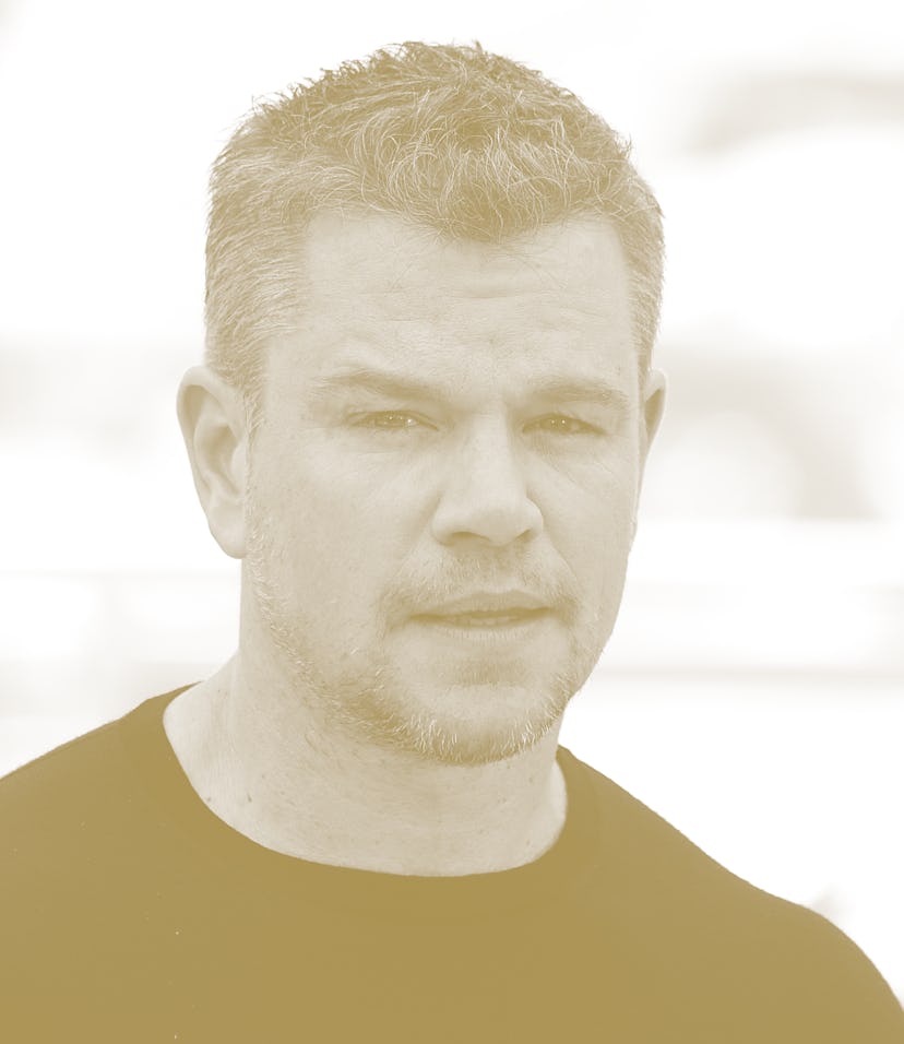 Portrait de l'acteur Matt Damon le 9 juillet 2021 à Cannes. (Photo by Laurent KOFFEL/Gamma-Rapho via...