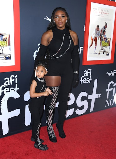 Olympia Ohanian Jr, and Serena Williams arrives at the 2021 AFI Fest
