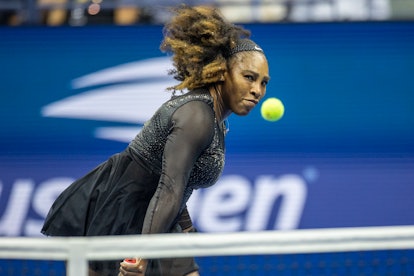 NEW YORK, USA, August 29:   Serena Williams of the United States in action against Danka Kovinic of ...