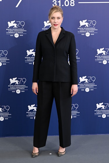 Greta Gerwig attends the photocall for "White Noise" 