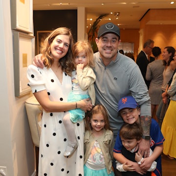 Siri Daly (L) and Carson Daly are gearing up for another school year. Here, they pose with family, a...