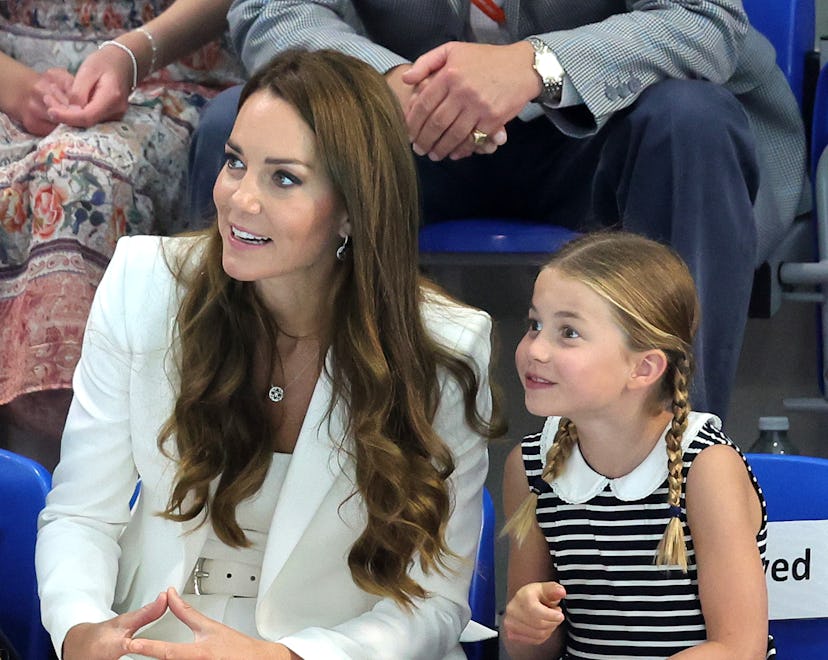 BIRMINGHAM, ENGLAND - AUGUST 02:  Catherine, Duchess of Cambridge and Princess Charlotte of Cambridg...