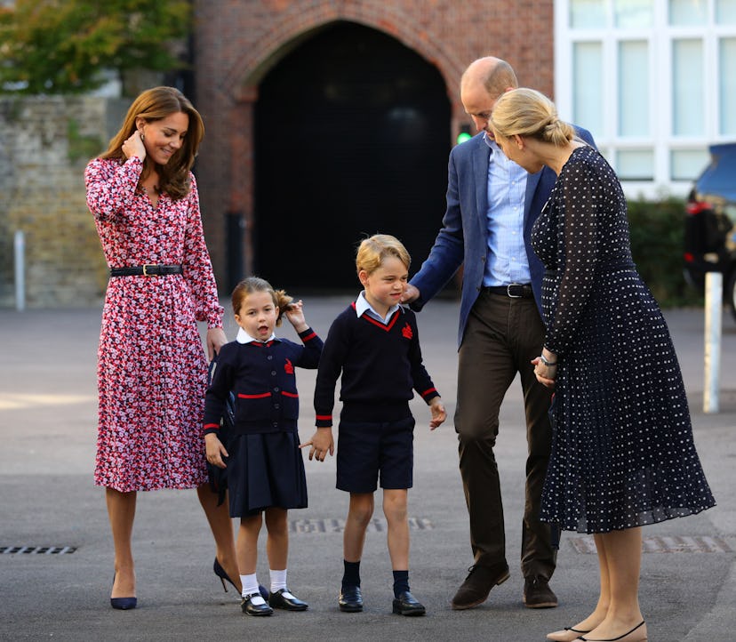 LONDON, UNITED KINGDOM - SEPTEMBER 5: Helen Haslem (right), head of the lower school greets Princess...