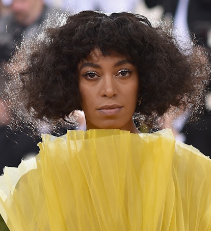 Solange Knowles wearing a brushed out boxy bob