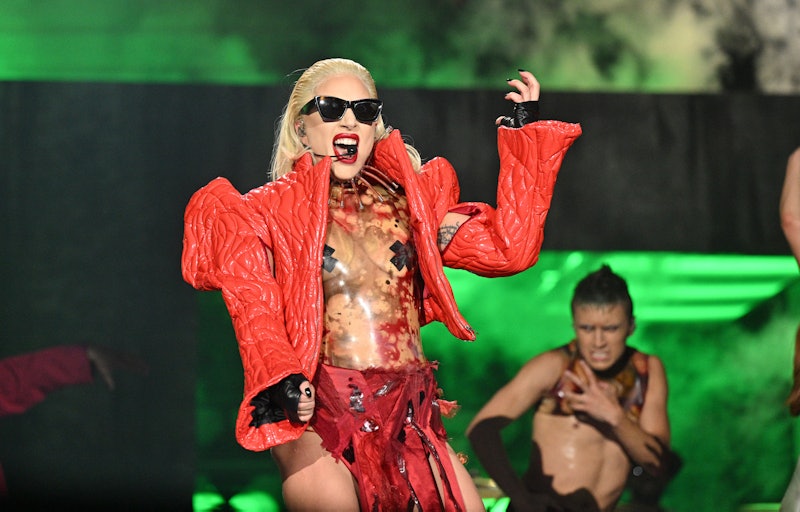 LONDON, ENGLAND - JULY 29: (Exclusive Coverage) Lady Gaga performs on stage during The Chromatica Ba...