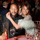 John Legend and Chrissy Teigen attend City Harvest Presents The 2022 Gala: Red Supper Club at Cipria...