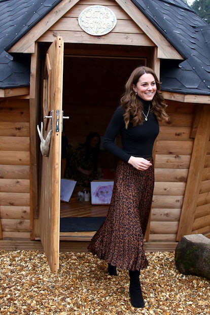 Kate Middleton workwear staple pleated midi skirt