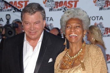 In this August 13, 2006 photo, Canadian actor William Shatner and US actress Nichelle Nichols attend...