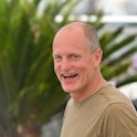 Actor Woody Harrelson has a baby look-alike! Here, he attends a photocall for the film âTriangle of ...