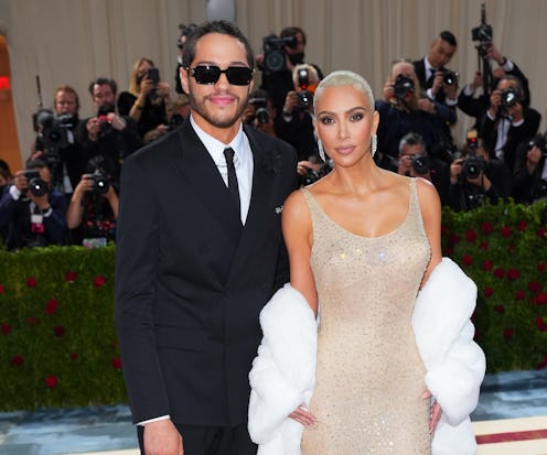 NEW YORK, NEW YORK - MAY 02: Pete Davidson and Kim Kardashian attend The 2022 Met Gala Celebrating "...