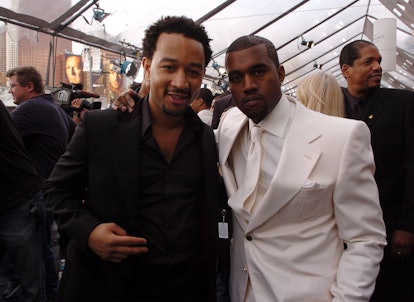 John Legend 和 Kanye West（L. Cohen/WireImage 為唱片學院拍攝（僅供查看））