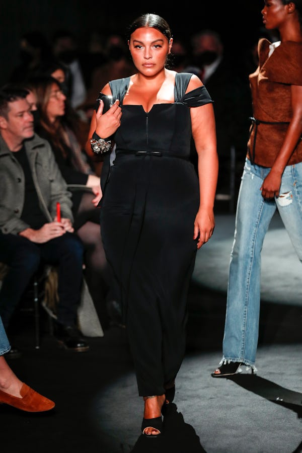 A model walks the runway during the Brandon Maxwell Ready to Wear Fall/Winter 2022-2023 fashion show...