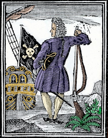 Illustration of Pirate Major Stede Bonnet - Major Stede Bonnet, a Carolina coast pirate who died on ...