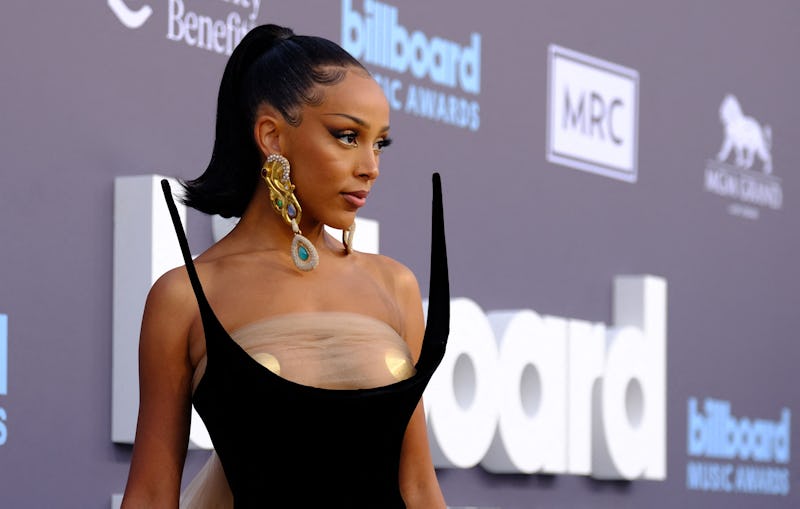 US rapper Doja Cat attends the 2022 Billboard Music Awards at the MGM Grand Garden Arena in Las Vega...