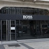 PARIS, FRANCE - MARCH 16: General view of the closed Hugo Boss store, at Avenue des Champs Elysees, ...