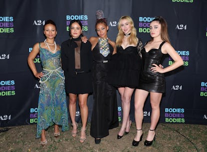 NEW YORK, NEW YORK - AUGUST 02: (L-R) Myha’la Herrold, Chase Sui Wonders, Amandla Stenberg, Maria B...