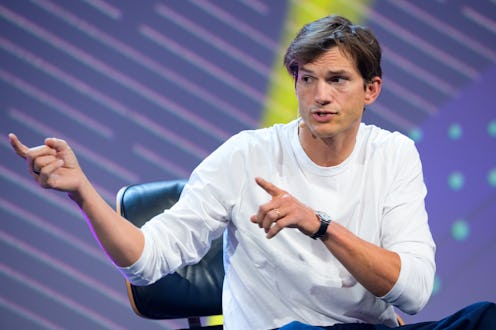 18 May 2022, Hamburg: Actor Ashton Kutcher gestures during his performance. The OMR digital festival...
