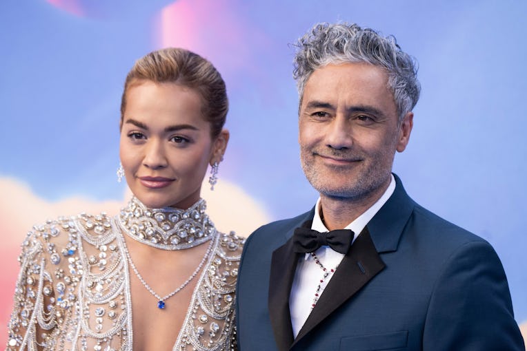 LONDON, ENGLAND - JULY 05: (L-R) Rita Ora and Taika Waititi attend the UK Gala screening of "Thor: L...