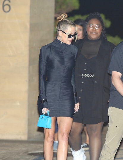 Khloé Kardashian is seen leaving Nobu restaurant on August 8, 2022 in Los Angeles, California. 