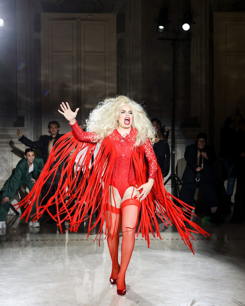 FLORENCE, ITALY - JANUARY 12: Fashion designer Ervin Latimer walks the runway at the "Latimmier" Lau...