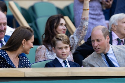 LONDON, ENGLAND - JULY 10: Prince William, Duke of Cambridge and The Duchess of Cambridge with there...