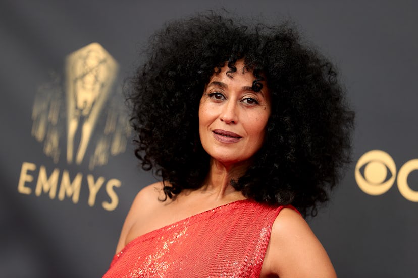 Tracee Ellis Ross rocks a shaggy wolf cut to the 73rd Primetime Emmy Awards at L.A. in 2021.