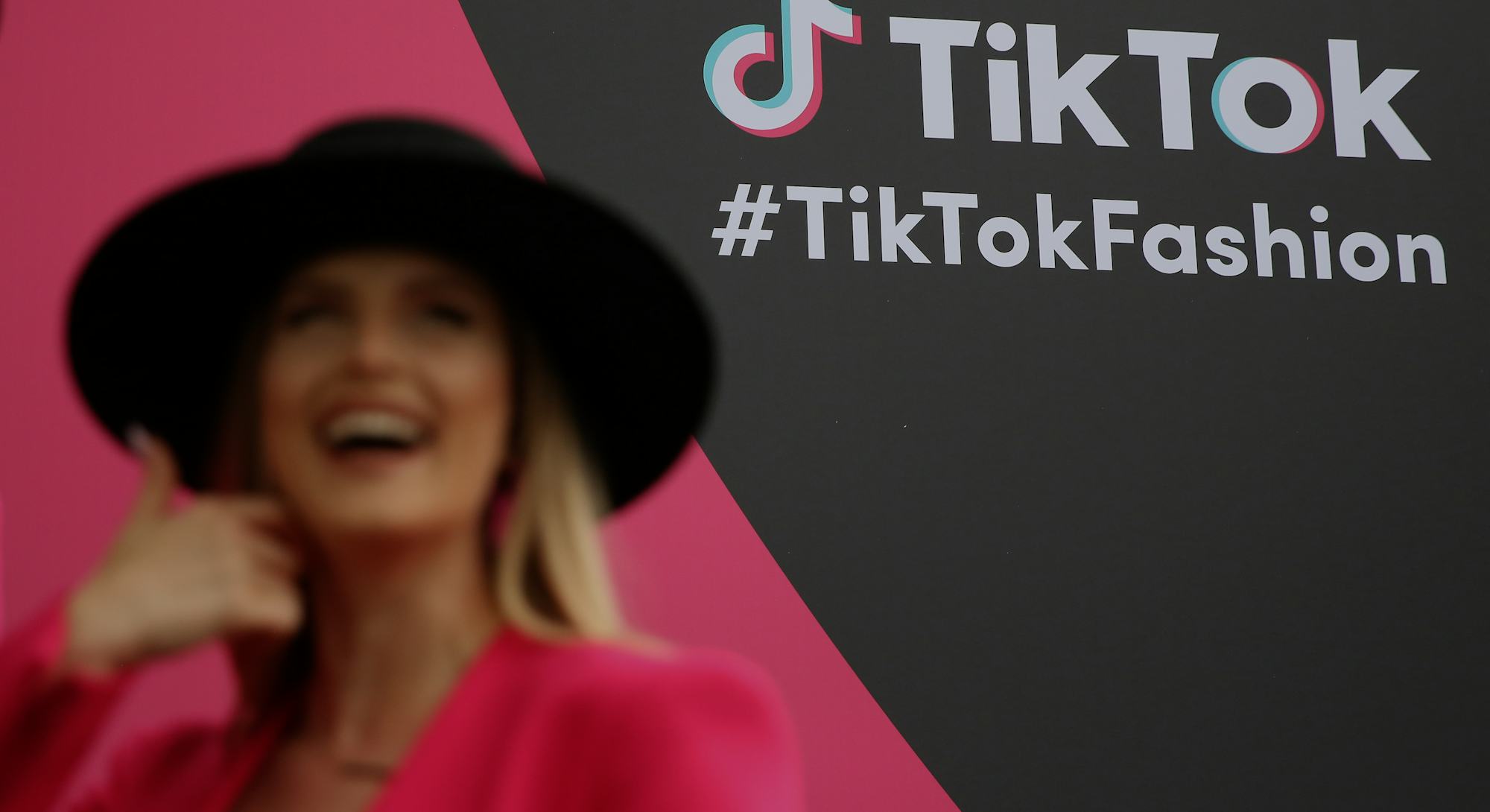 BERLIN, GERMANY - JULY 06:  The logo of the short-form video hosting service TikTok is seen at the e...