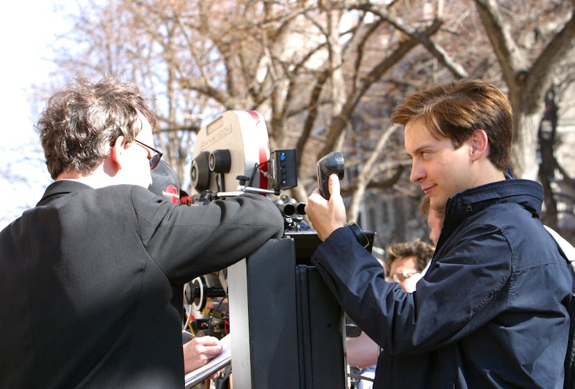 Tobey Maguire and Director Sam Raimi (Photo by James Devaney/WireImage)