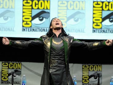 SAN DIEGO, CA - JULY 20:  Actor Tom Hiddleston speaks onstage at Marvel Studios "Thor: The Dark Worl...