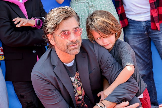 John Stamos and Billy Stamos. The celeb dad teared up on his son's first day of school. 