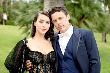 CAP D'ANTIBES, FRANCE - MAY 26: Caylee Cowan and Casey Affleck attend the amfAR Cannes Gala 2022 at ...