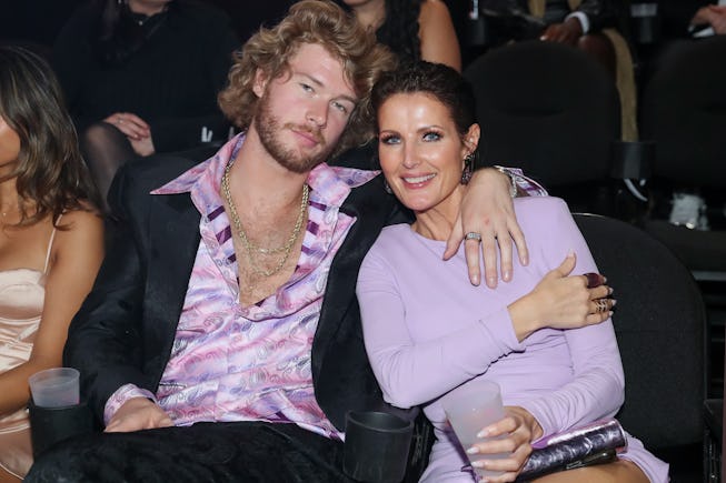 NEWARK, NEW JERSEY - AUGUST 28: (L-R) Yung Gravy and Sheri Nicole Easterling attend the 2022 MTV VMA...