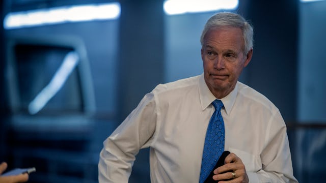 Washington, DC - August 10: 
Sen. Ron Johnson(R-WI) hurries through the tunnel leading to the Capito...