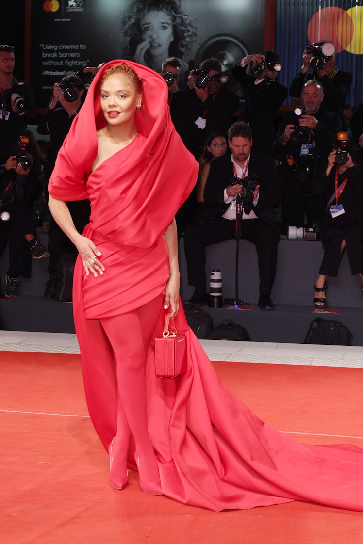 Tessa Thompson attends the "Bardo" red carpet 