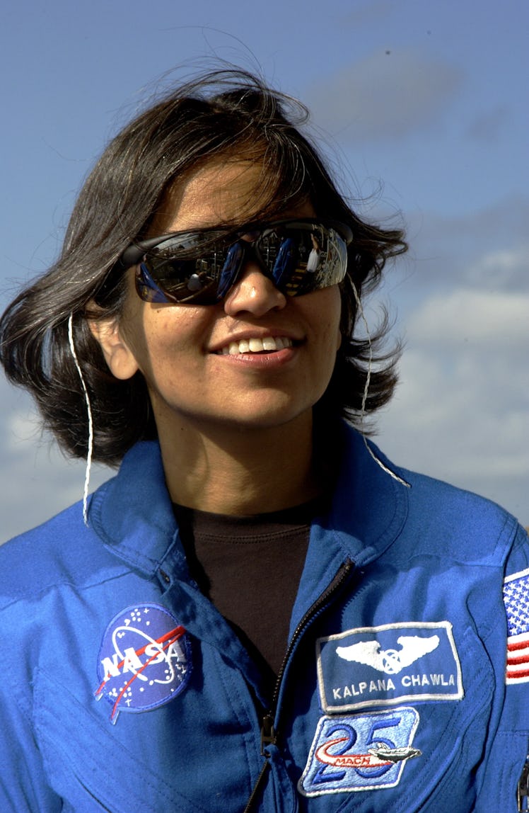 UNSPECIFIED  :  KENNEDY SPACE CENTER, FLA. - STS-107 Mission Specialist Kalpana Chawla is shown duri...