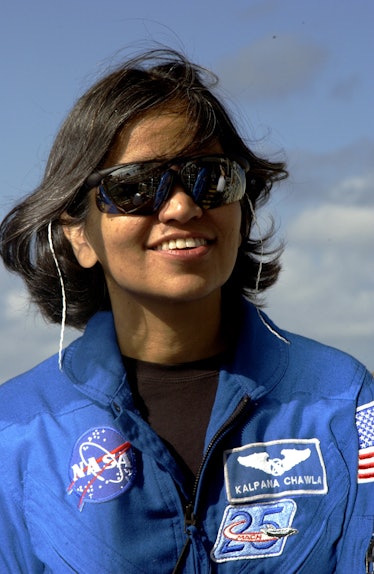 UNSPECIFIED  :  KENNEDY SPACE CENTER, FLA. - STS-107 Mission Specialist Kalpana Chawla is shown duri...