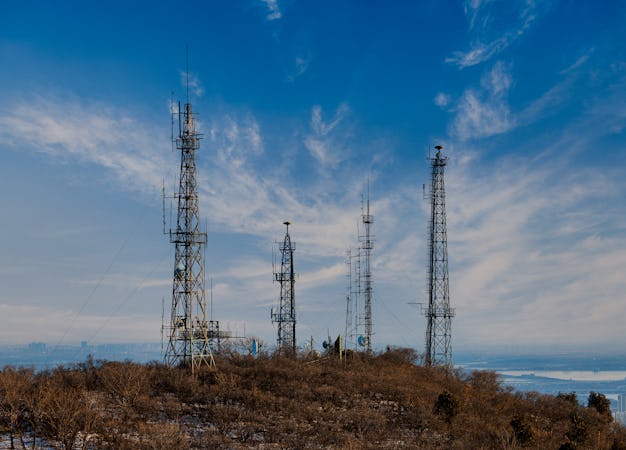 Signal tower at the top of the mountain