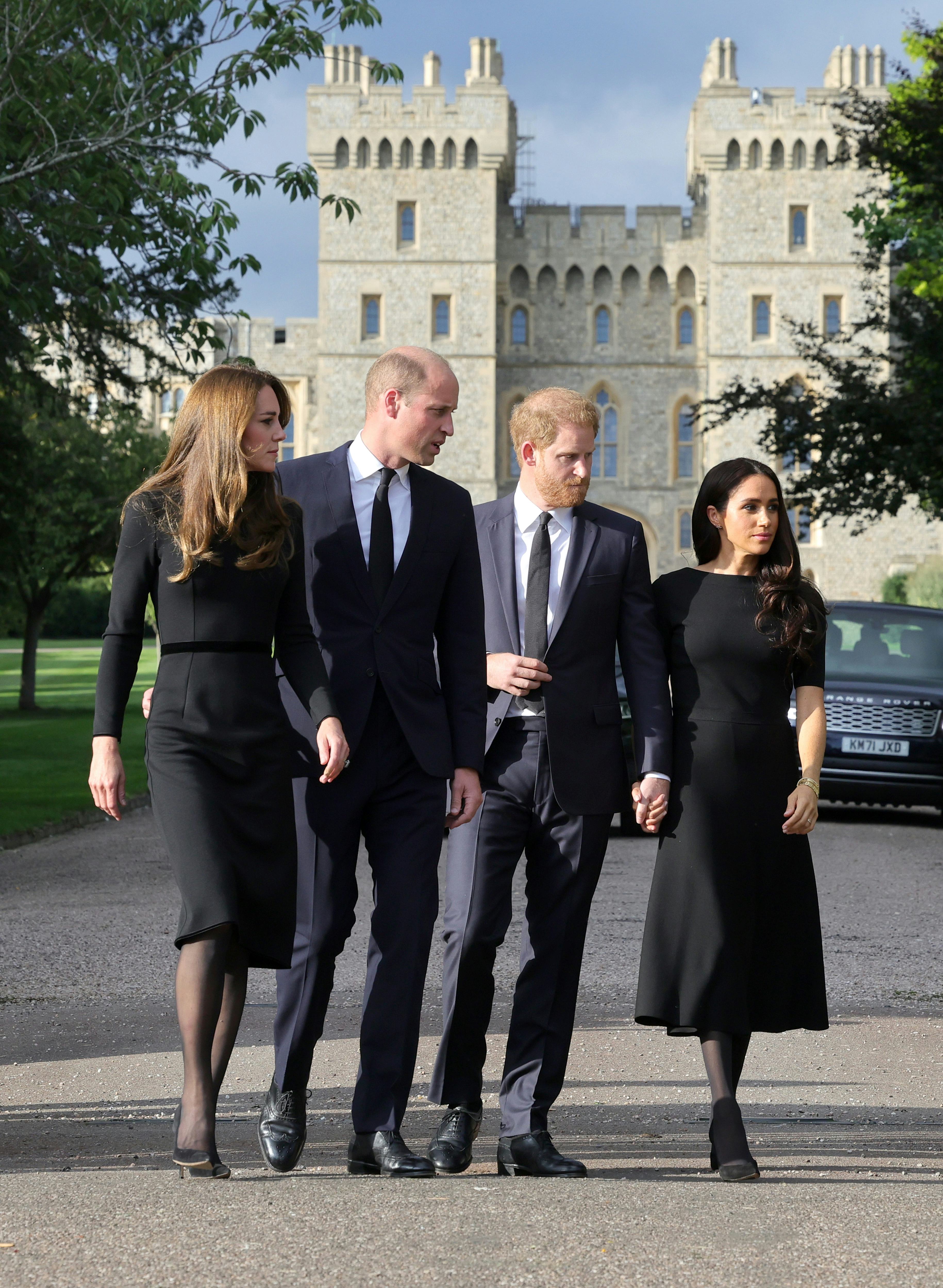WINDSOR, ENGLAND - SEPTEMBER 10: Catherine, Princess of Wales, Prince William, Prince of Wales, Prin...
