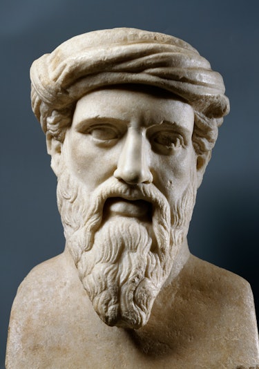 UNSPECIFIED - OCTOBER 26: Bust of Pythagoras (Samos, 570 BCE-Metaponto, 495 BC), ancient Greek mathe...