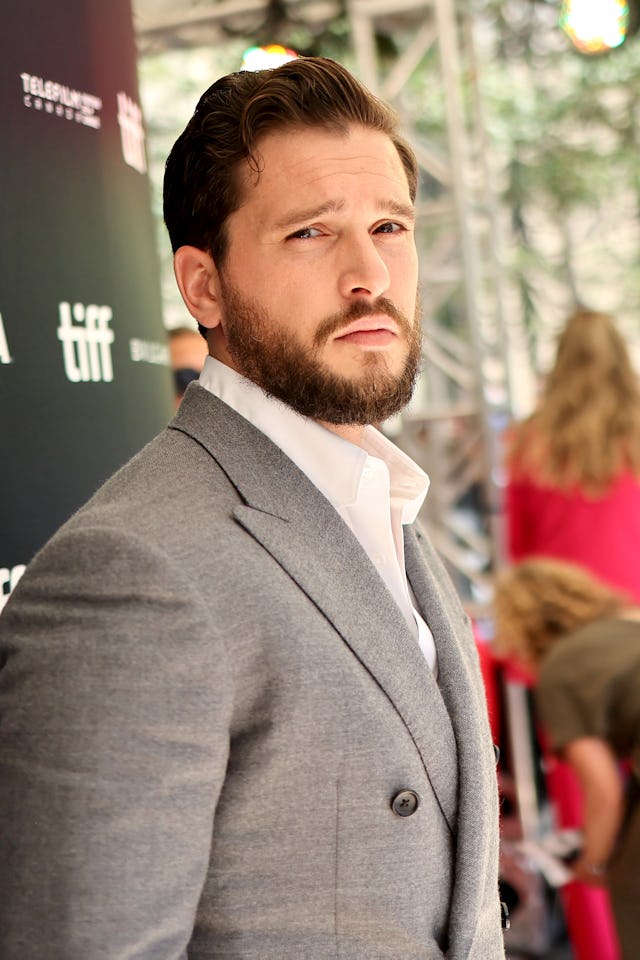 Kit Harington says his baby boy was like "a stranger" those first few weeks. Here, he attends the "B...
