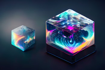 A digital illustration that resembles a diamond.