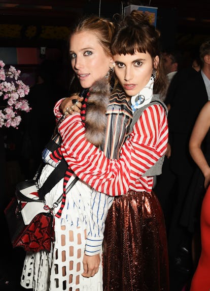 LONDON, ENGLAND - SEPTEMBER 21: Dree Hemingway (L) and Langley Fox Hemingway attend the Love Magazi...
