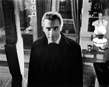 British actor Christopher Lee plays the vampiric Count in 'Dracula', 1958. 