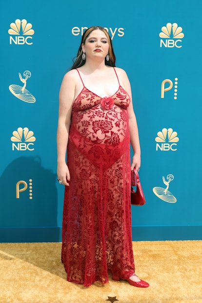 Meg Stalter at the Emmys.