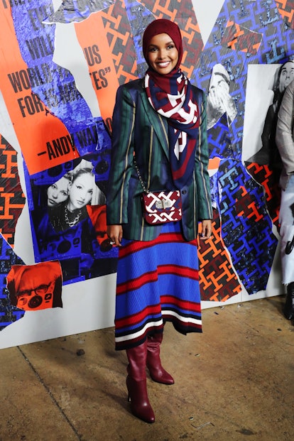 Halima Aden at Tommy Hilfiger's Fall 2022 show during NYFW.