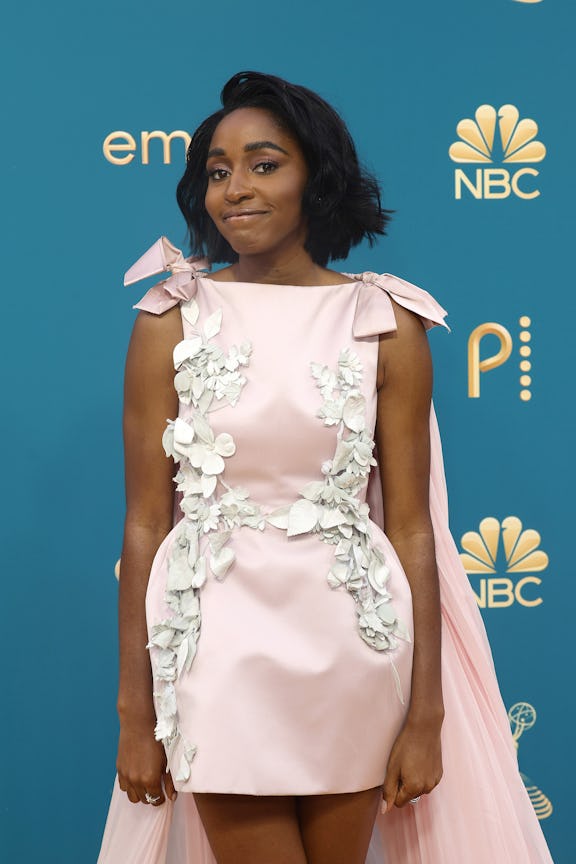 LOS ANGELES, CALIFORNIA - SEPTEMBER 12: Ayo Edebiri attends the 74th Primetime Emmys at Microsoft Th...
