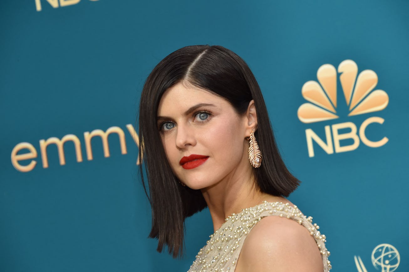 Actress Alexandra Daddario arrives for the 74th Emmy Awards at the Microsoft Theater in Los Angeles,...