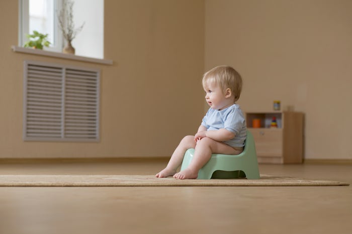 a toddler bare bottom potty training